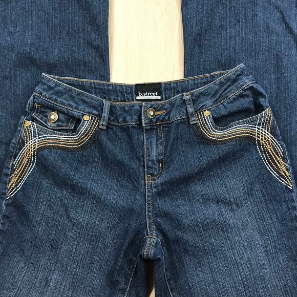 B Street Jeans Women Size 8 Boot Cut Y2K Embroidered Western Rodeo Retro 70s 80s - Picture 5 of 12